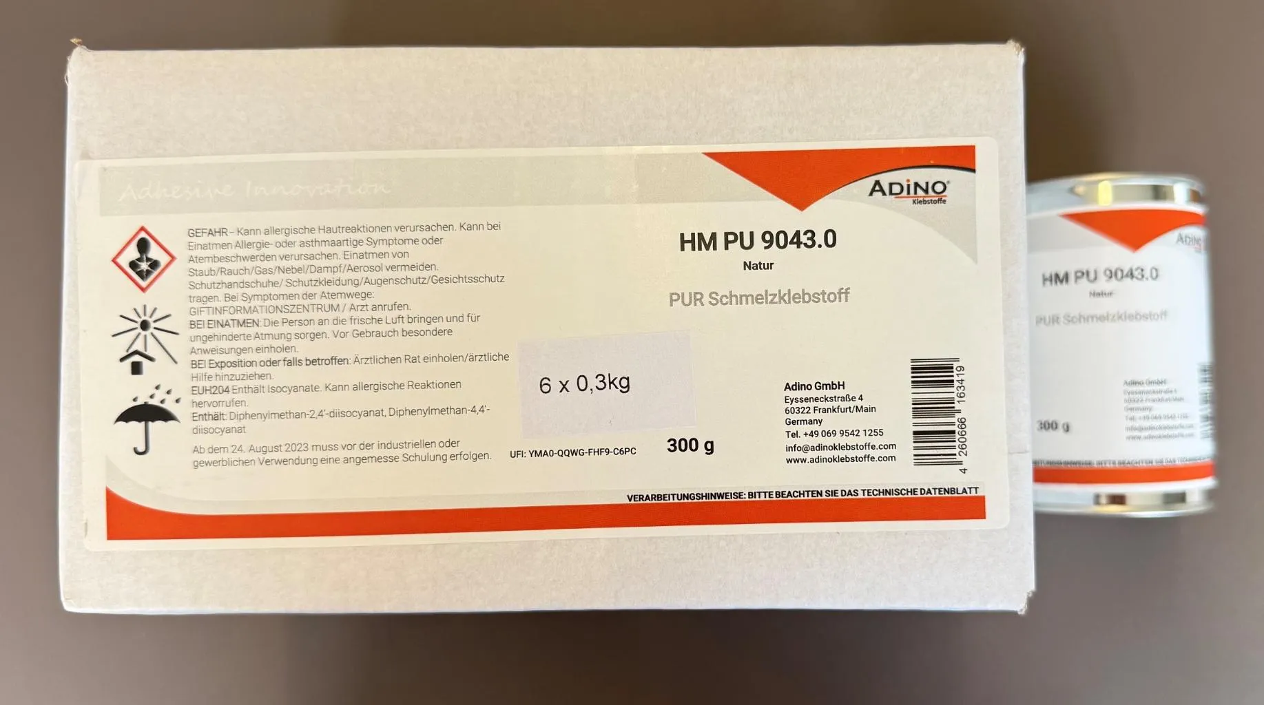 ADINO HM PU 9043.0 natur / 300g HOLZHER Patrone