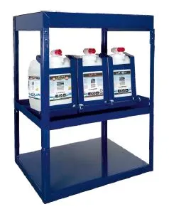 Etagère rabattable pour 3 bidons