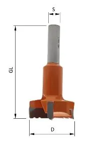 HW-Beschlagbohrer "Spanbrecher" Z3+3 HW D35 / GL70 / LL / S10