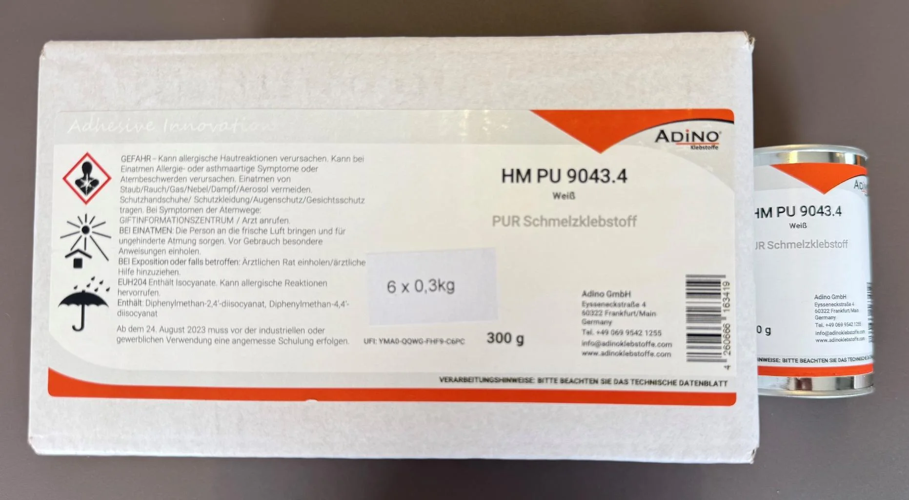 ADINO HM PU 9043.4 blanc / 300g HOLZHER cartouche 2